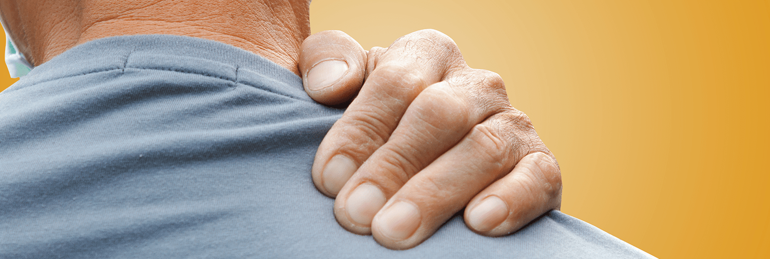 man with shoulder and neck pain