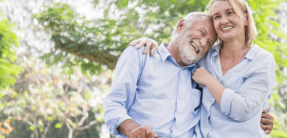 older couple smiling