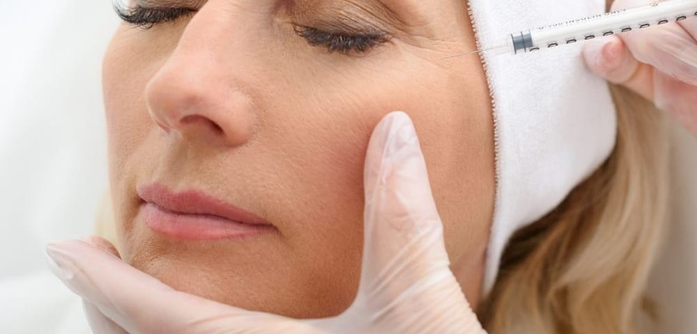 patient receiving botox for crow's feet in indianapolis, IN