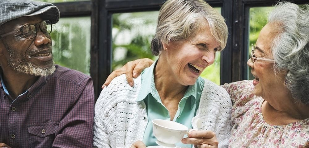 older friends socializing
