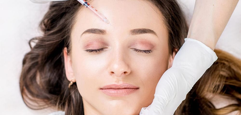 Woman receiving Botox injection