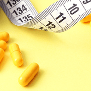 tape measurer and medicine