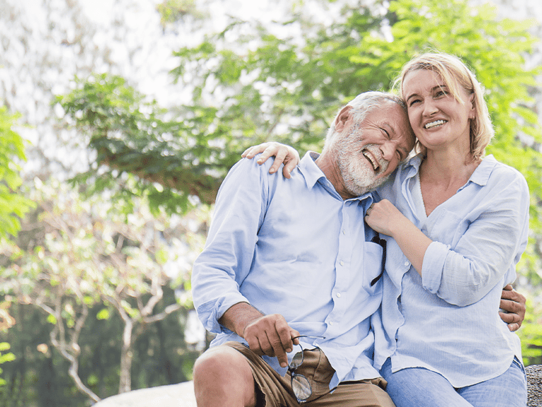 older couple smiling