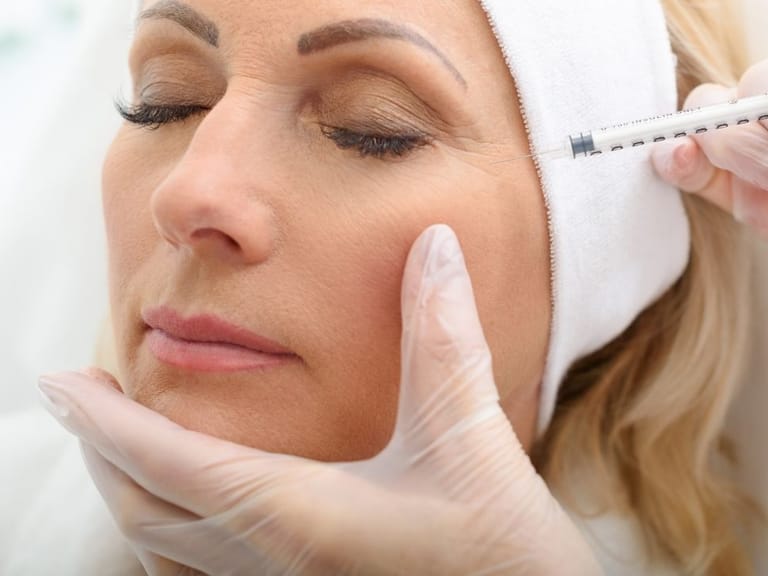 patient receiving botox for crow's feet in indianapolis, IN