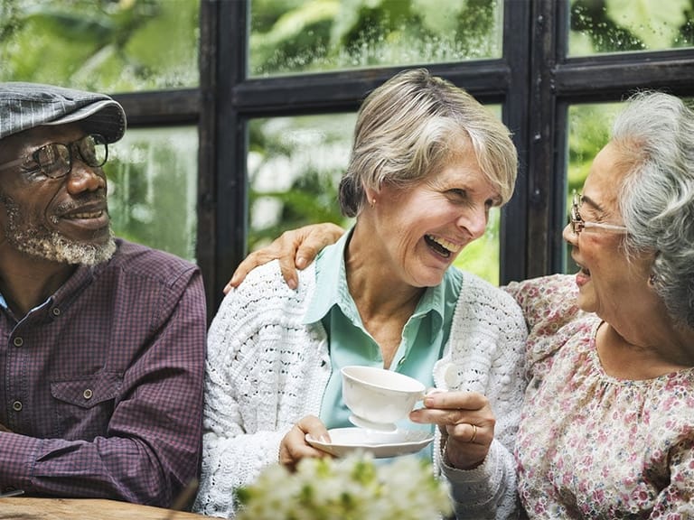 older friends socializing
