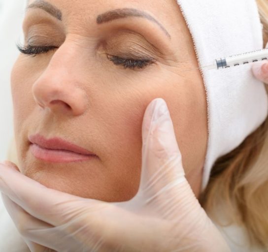 patient receiving botox for crow's feet in indianapolis, IN